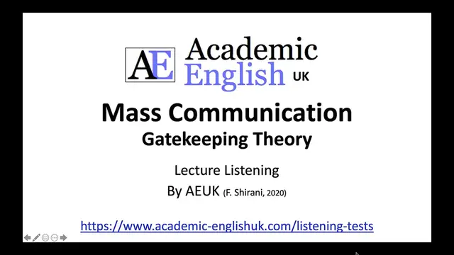 'Video thumbnail for Mass Communication lecture_ Gatekeeping Theory'