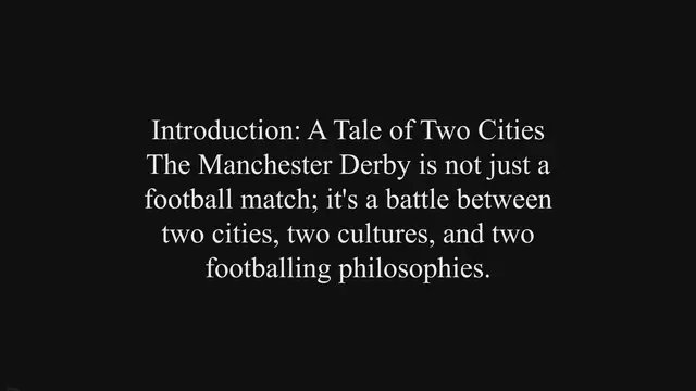 'Video thumbnail for The Manchester Derby: A Clash of Titans'