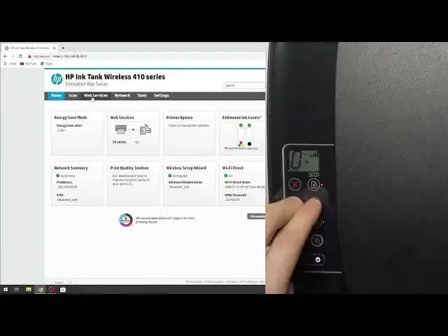 'Video thumbnail for How to Check Printer's IP for EWS Access on HP Ink Tank Wireless 410 Series (410, 415, 419)'