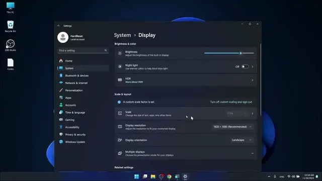 'Video thumbnail for How to Adjust Text Scaling and Resize Text in Windows 11'