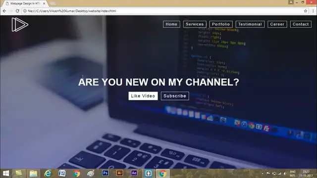 'Video thumbnail for How To Create A Website Using HTML & CSS Step by Step Website Tutorial'