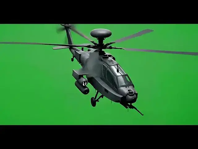 'Video thumbnail for Black Hawk UH 60 Helicopter Close Up on Green Screen'
