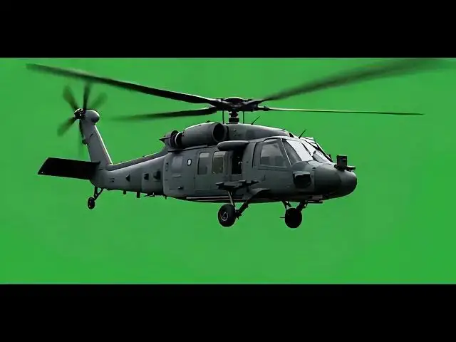'Video thumbnail for UH 60 Black Hawk Helicopter Dynamic Flight Green Screen'