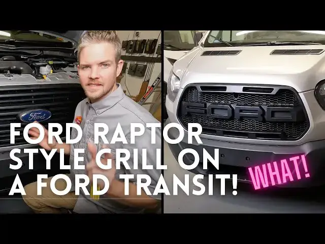 'Video thumbnail for Ford Raptor Style Grill on a Ford Transit!? (How to install it!)'