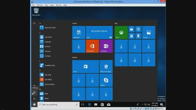 'Video thumbnail for Creating Windows 10 Virtual Machine (VM) Using Oracle VirtualBox'