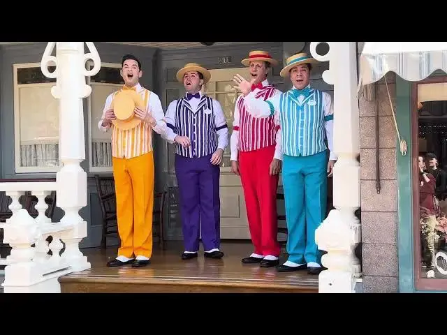 'Video thumbnail for The Dapper Dans at Disneyland on Main Street USA 🥁 #disneyland #disney #disneyparks #dapperdans'