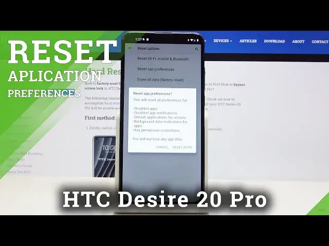 'Video thumbnail for How to Reset App Preferences in HTC Desire 20 Pro - Delete All App Customizations'