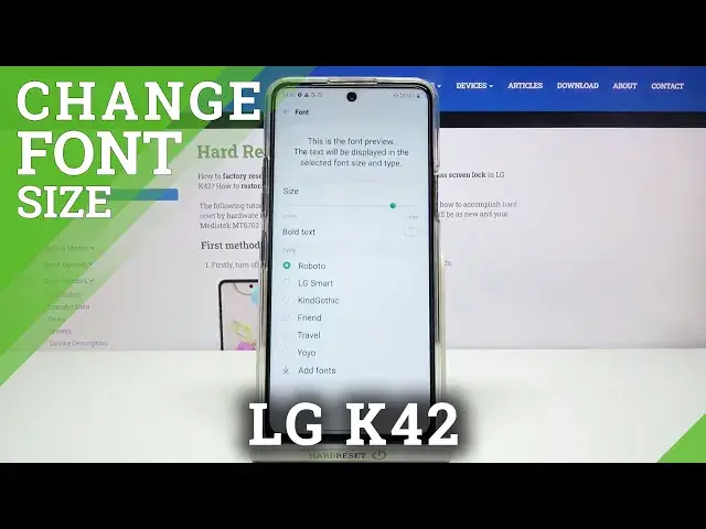 'Video thumbnail for How to Change Font Size on LG K42 – Text Size Settings'
