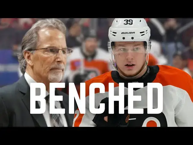 'Video thumbnail for Why did John Tortorella bench Flyers rookie Matvei Michkov vs. Devils? | Broad Street Hockey'