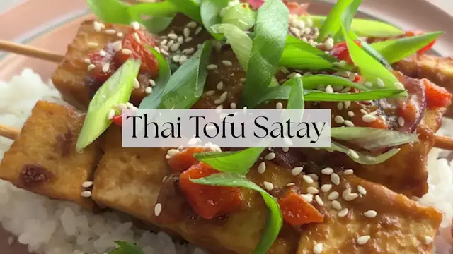 'Video thumbnail for Thai Tofu Satay'
