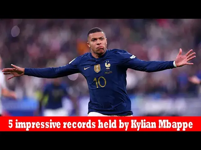 'Video thumbnail for 5 impressive records held by Kylian Mbappe | Kylian Mbappé: The Record-Breaking Prodigy'