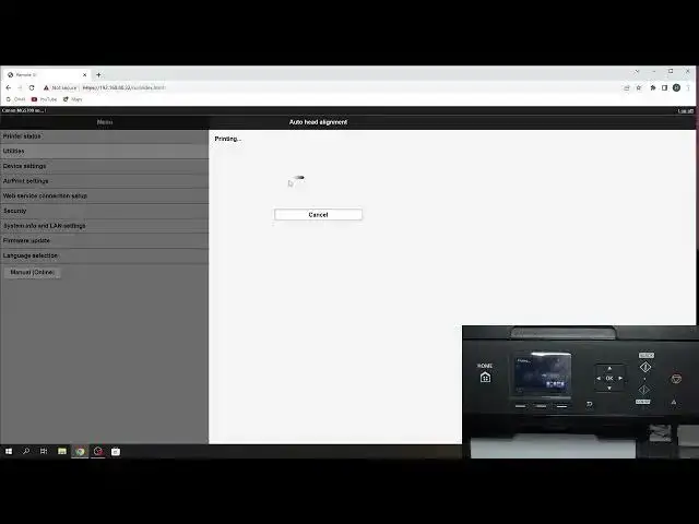 'Video thumbnail for Easy Steps to Calibrate Printhead Alignment on Canon MG5700 series Printer Using EWS'