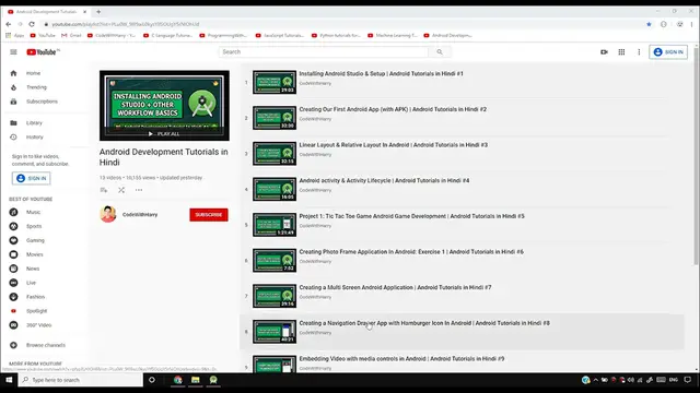 'Video thumbnail for Multiplication Tables Application Project In Android _ Android Tutorials in Hindi #14'