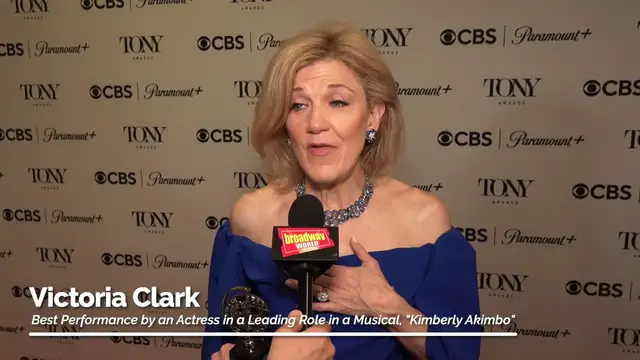 'Video thumbnail for Video: Victoria Clark Celebrates Tony Win for 'Best Leading Actress in a Musical''