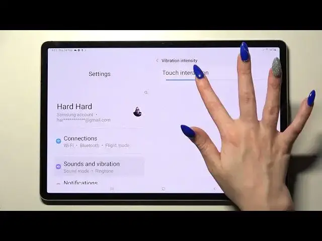 'Video thumbnail for How to Enter Vibration Settings in SAMSUNG Galaxy Tab S8+ - Open Vibration Settings'