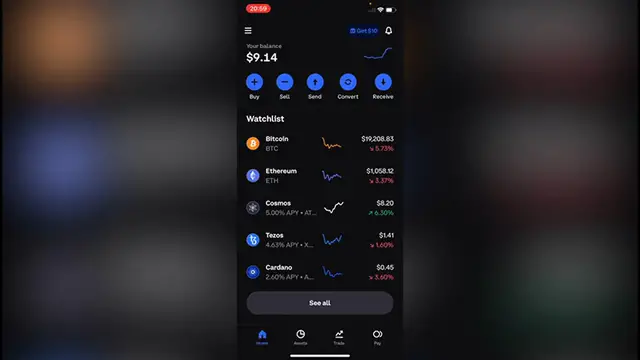 'Video thumbnail for How to use COINBASE APP on the MOBILE  Tutorial 2024'