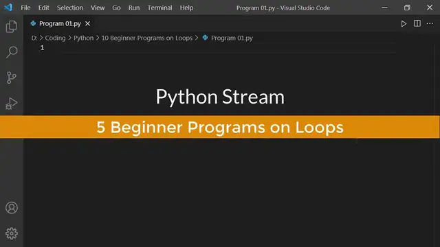 'Video thumbnail for 5 Beginner Programs on Loops in Python 🔥'