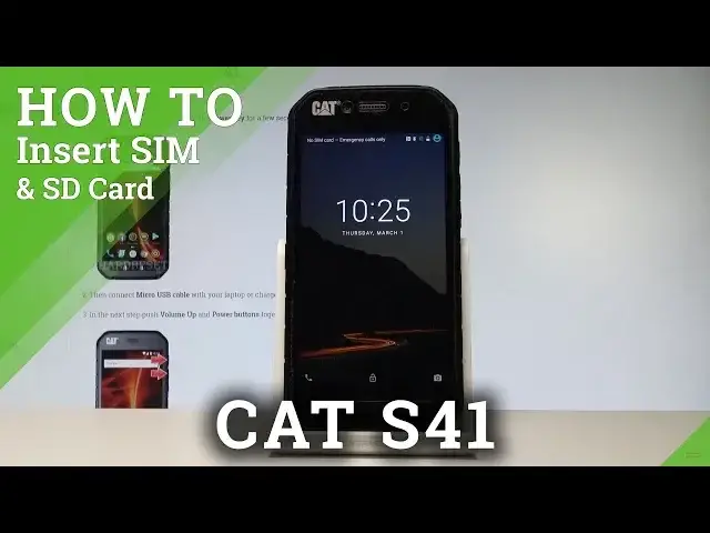 'Video thumbnail for How to Insert SIM and SD Card in CAT S41 - Nano SIM & Micro SD'