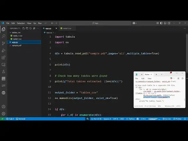 'Video thumbnail for Python 3 Tabula Script to Extract Tables From PDF as Dataframes & Export as CSV File'
