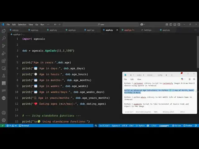 'Video thumbnail for Build an Advanced Age Calculator in Python Using Day of Birth, Next Birthday & More'