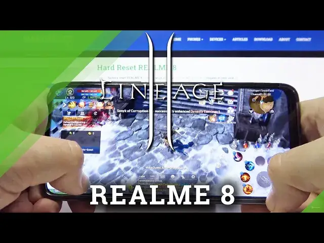 'Video thumbnail for Test Game Lineage 2 on REALME 8 | MediaTek Helio G95 | 4 GB RAM | Gameplay - FPS Check'