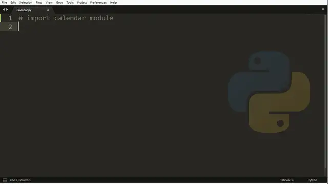 'Video thumbnail for Display Calendar in Python !'