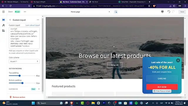 'Video thumbnail for How To Add Custom HTML Section In Shopify (2024) Tutorial'