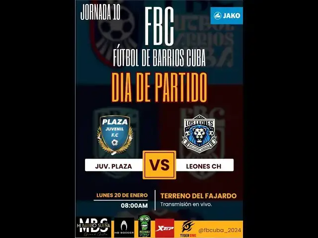 'Video thumbnail for Juvenil VS Leones de Centro Habana (Partido 63) - #futboldebarrioscuba'