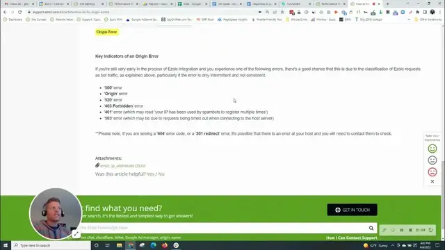 'Video thumbnail for Troubleshooting Origin Errors on Ezoic'