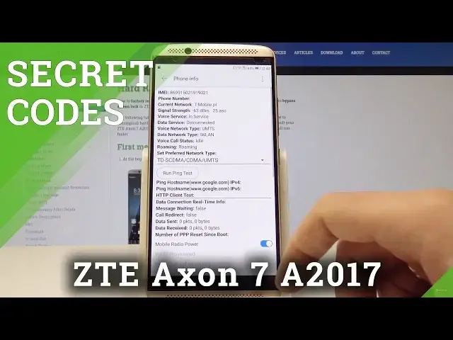 'Video thumbnail for Codes ZTE Axon 7 A2017 - Hidden Mode / Secret Menu'