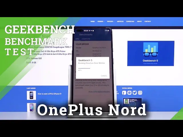 'Video thumbnail for OnePlus Nord in Geekbench V5'