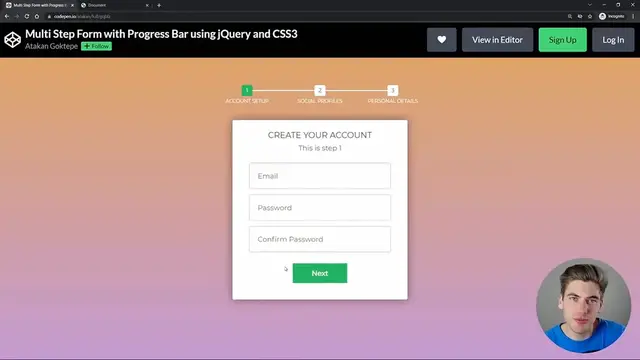 'Video thumbnail for Can I Create This Complex Animated Multistep Form_'