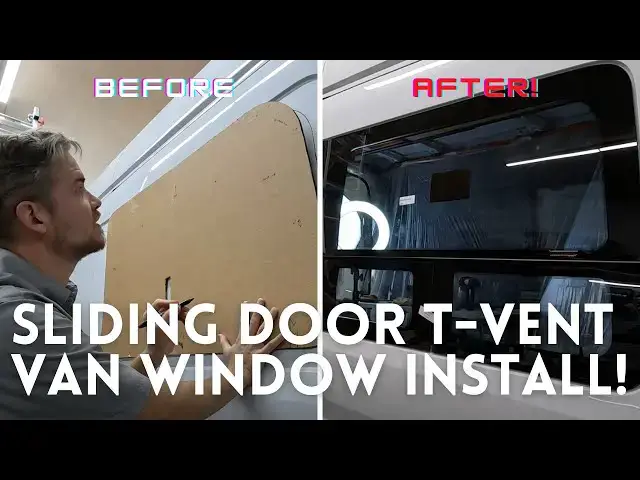 'Video thumbnail for Ford Transit Sliding Door T-Vent Window Install (Amazing Transformation!)'