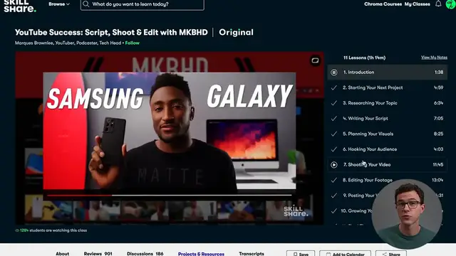 'Video thumbnail for Tips for YouTube Success from MKBHD (Marques Brownlee)'
