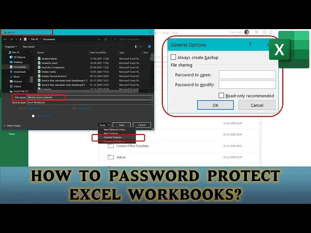 'Video thumbnail for How To Password Protect Workbooks in Microsoft Excel 2016 Tutorial'