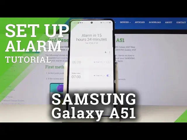 'Video thumbnail for How to Set Up Alarm in Samsung Galaxy A51 – Add an Alert'