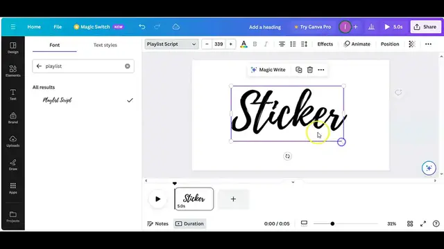 'Video thumbnail for How to Create a  Sticker Text Effect in Canva'
