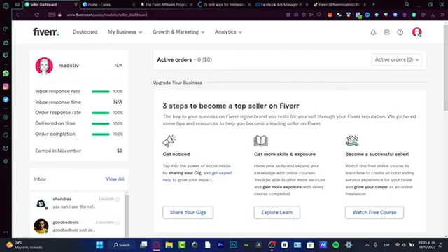 'Video thumbnail for How To Promote Fiverr Affiliate Link (2024)  FREE Affiliate Marketing Traffic'