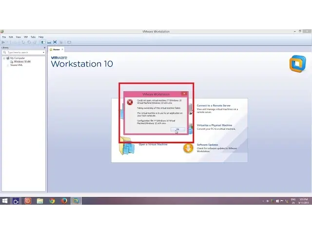 'Video thumbnail for Taking Ownership of Virtual Machine Failed in VMWare Workstation Tutorial'