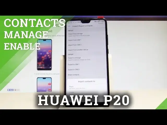 'Video thumbnail for How to Improt & Export Contacts in HUAWEI P20 - Contacts Settings |HardReset.Info'