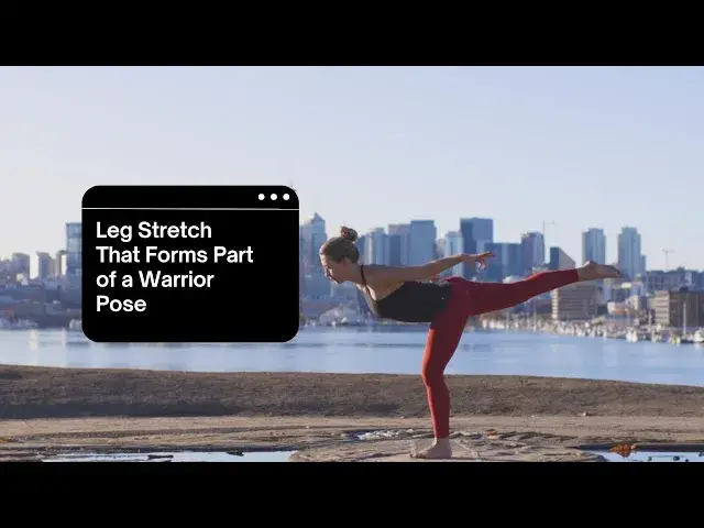 'Video thumbnail for Leg Stretch That Forms Part of a Warrior Pose: Relief Leg Cramps Fast'