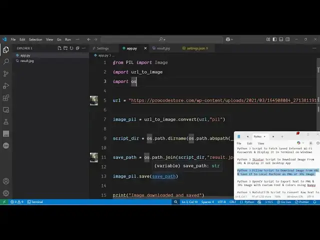 'Video thumbnail for Python 3 Pillow Script to Download Image From URL & Save it to Local Machine as PNG or JPG Image'