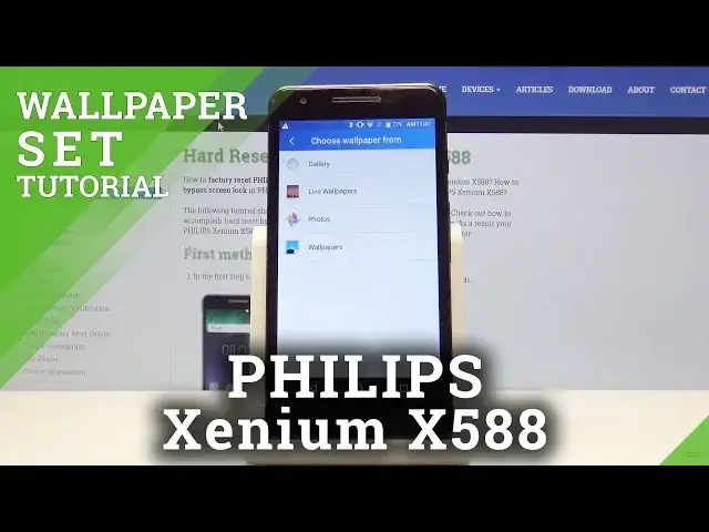 'Video thumbnail for How to Change Screen Wallpapers on Philips Xenium X588 - Set Wallpaper'