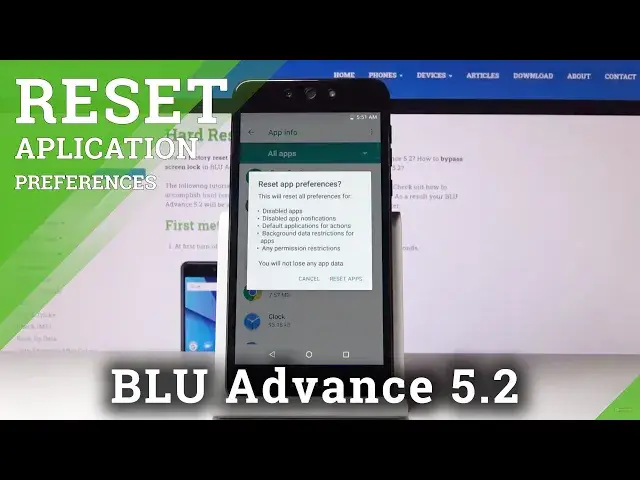 'Video thumbnail for How to Reset App Preferences in BLU Advance 5.2 – Restore App Settings'