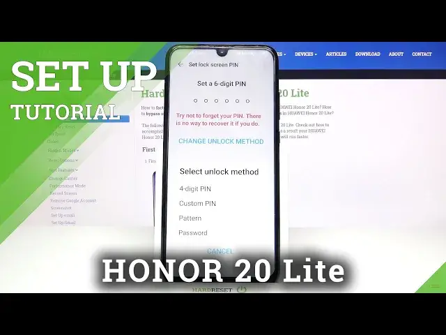 'Video thumbnail for How to Set Up Screen Lock in Honor 20 Lite?'