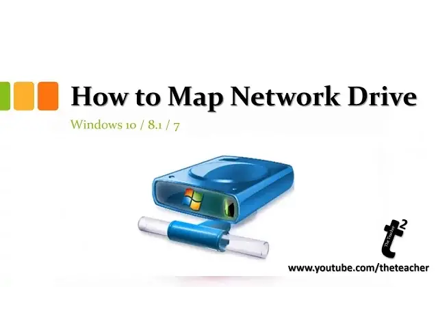 'Video thumbnail for How to Map Network Drives in Windows 10 / 8.1 / 7 Tutorial | The Teacher'