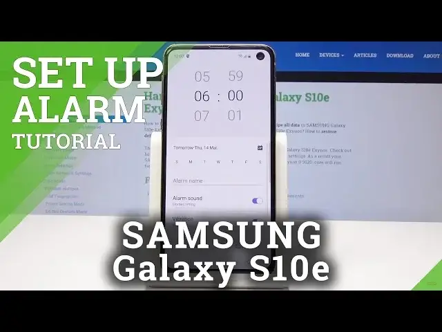 'Video thumbnail for How to Set Up Alarm in Samsung Galaxy S10e – Snooze Alarms / Add Alarm'