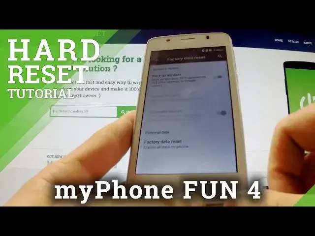 'Video thumbnail for Hard Reset myPhone FUN 4 - wipe your device by using settings'