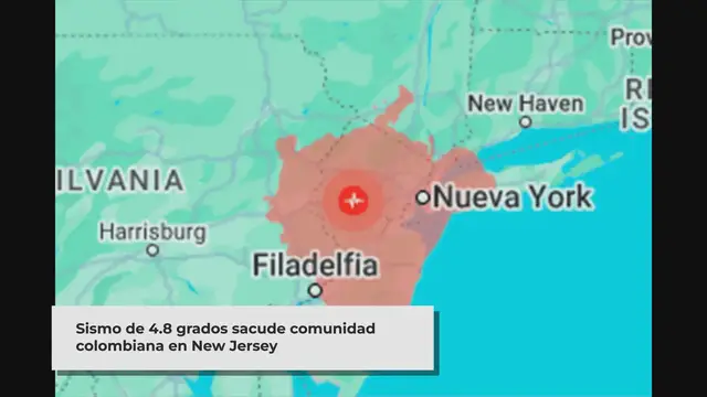 'Video thumbnail for Sismo de 4.8 Grados Impacta a la Comunidad Colombiana en New Jersey'