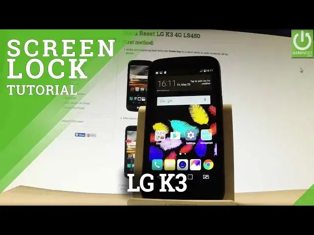 'Video thumbnail for How to Set Screen Lock in LG K3 4G LS450 - PIN & Password Tutorial'